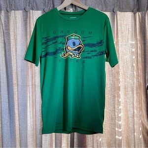 Oregon Ducks Green Short Sleeve Mascot Moisture Wicking Tee Shirt Size Small